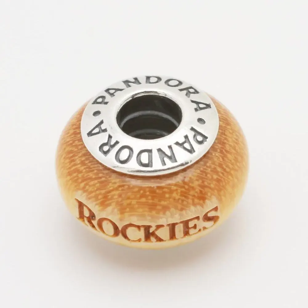Authentic PANDORA Colorado Rockies Engraved Wood Charm